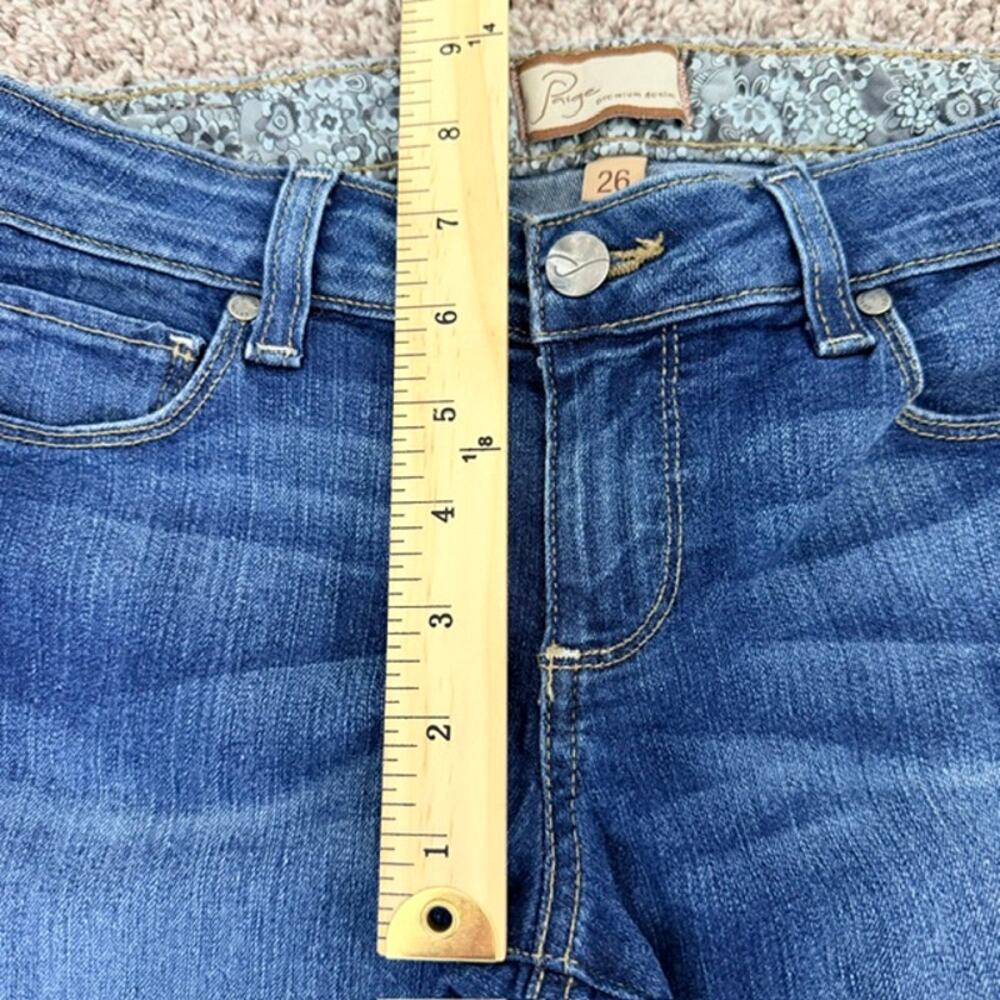 Paige Canyon Short Blue Jeans Bermuda Wash Out Classic Women's 26 - Picture 7 of 13